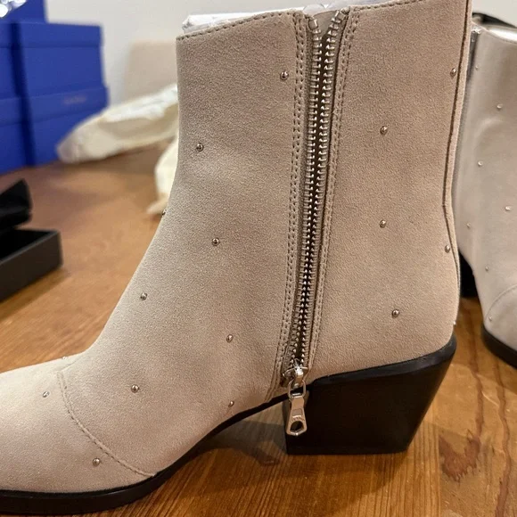RAG & BONE Suede Joni Zip Studded Booties - Picture 4 of 16